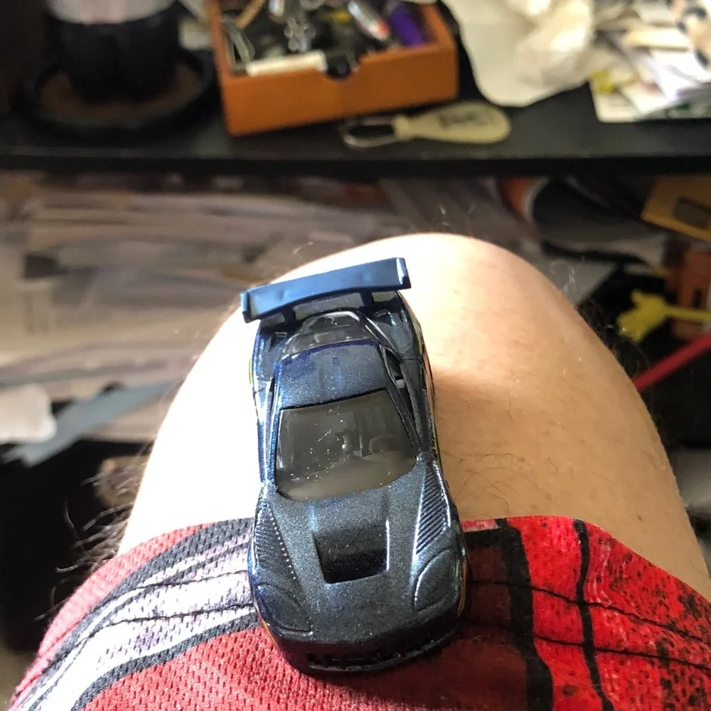 Dark Metallic Blue Toy Sports Car